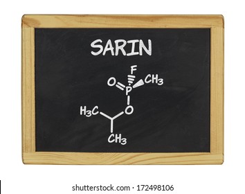 Chemical Formula Of Sarin On A Blackboard