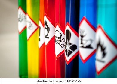 Chemical hazard pictograms Toxic focus - Shutterstock ID 418194475
