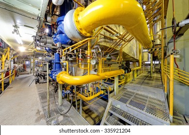 chemical industry plant with pipes and valves.