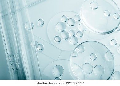 Chemical laboratory research. Abstract cosmetic laboratory. Glass model of molecules.  - Shutterstock ID 2224480117