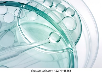 Chemical laboratory research. Abstract cosmetic laboratory. Glass model of molecules.  - Shutterstock ID 2244445563