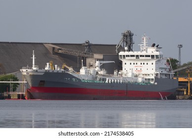 CHEMICAL OIL PRODUCTS TANKER - Ship at a terminal in a seaport 