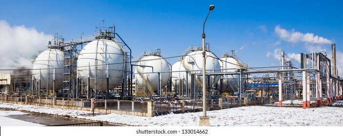 Chemical Plant In The Blue Sky