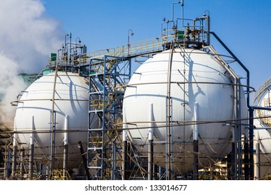 Chemical Plant In The Blue Sky