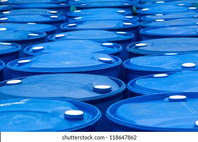 Chemical Plant, Plastic Storage Drums