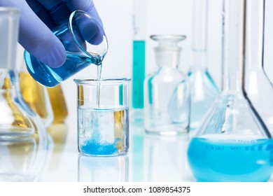 Chemical Reaction Blue Precipitate Formed Beaker Stock Photo 1089854375 ...