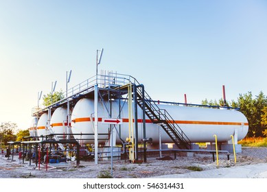 Chemical Tank Containers In Natural Gas Factory