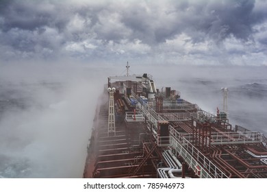 chemical tanker in atlantic ocean passing gulfstream in the winter time
