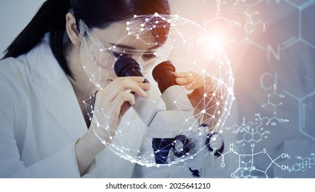 Chemical technology concept. Scientist. Chemical exam. - Shutterstock ID 2025641210