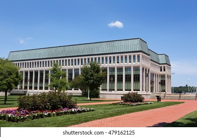 Chemistry And Computer Science Hall At The United States Naval Academy In Annapolis, Maryland For Officer Training In The US Navy.