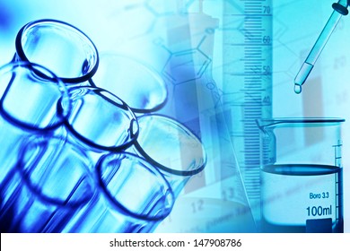 Chemistry science formula and tablets. Medicine symbol. 