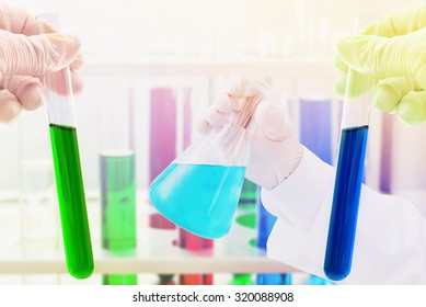 Chemistry Science Research At Lab Background