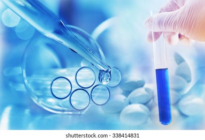 Chemistry Test At Science Lab Background