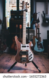 Chemnitz, Saxony / Germany - 06/28/2019: This Image Is A Product Shot Of A Rickenbacker Bass Guitar.