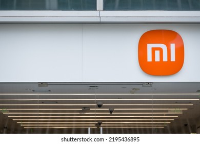 CHENGDU, CHINA - 19th Aug 2022: Xiao Mi Consumer Electronics Retail Brand Shopfront And Logo