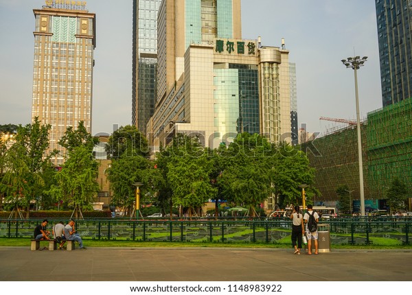 Chengdu,\
China - Aug 20, 2016. Cityscape of Chengdu, China. Chengdu is the\
capital of southwestern China Sichuan\
province.