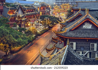 Chengdu, China at traditional Qintai Road district.