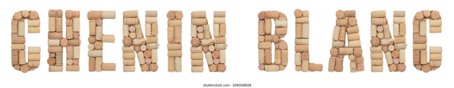 Chenin Blanc Made Of Wine Corks Isolated On White