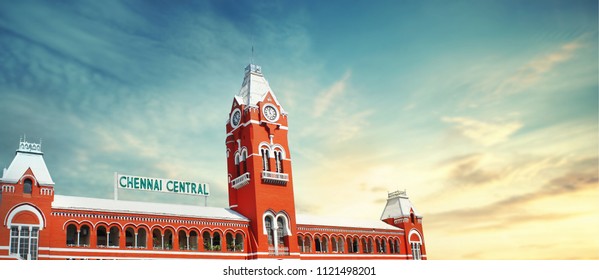Chennai Central Railway Station TAMIL NADU INDIA