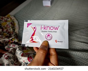 Chennai, India - April 16th 2022: I-know Ovulation Testing Strips Kit And Plan Your Pregnancy.