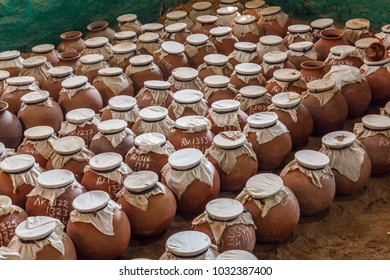 Chennai India Feb 17 2018 Poisonous Snakes Like Cobra, Russel Viper, Sawscaled Viper Are Placed Inside Ceramic Pots Extracting Antivenom Used For Medicinal Purpose.