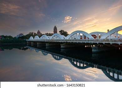Chennai - Napier bridge while beautiful sunset. Aerial View of Napier bridge, Chennai. Tamilnadu - Shutterstock ID 1643150821