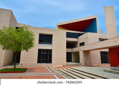 CHENNAI, TAMIL NADU, INDIA, MARCH 07, 2017: National Institute Of Fashion Technology, NIFT, Chennai, On A Bright Sunny Day. Lone Tree Inside Concrete Jungle, Conceptual Image.