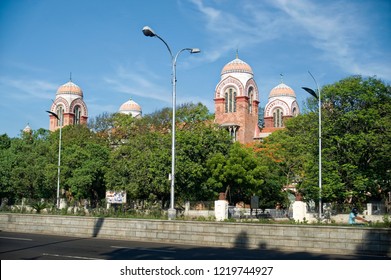 Chennai Tamil Nadu State India August 18 2009 Building And Dome Of University Of Madras  