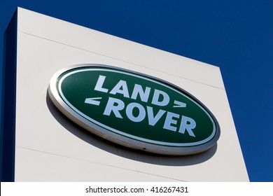 CHENNEVIERES SUR MARNE, FRANCE - MAY 5, 2016: Land Rover sign. Land Rover is a British car brand specializing in all-terrain vehicles