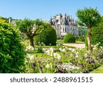 Chenonceau Castle (Chateau de Chenonceau) and park in Loire valley, France