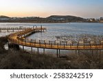 Cheonan Seongseong Lake Park with beautiful night view