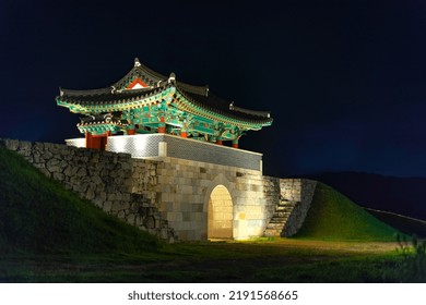 Cheongdo Fortress Gate Shot At Night