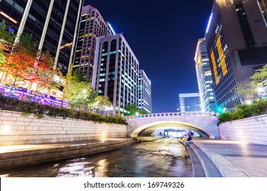 Cheonggyecheon In Seoul City