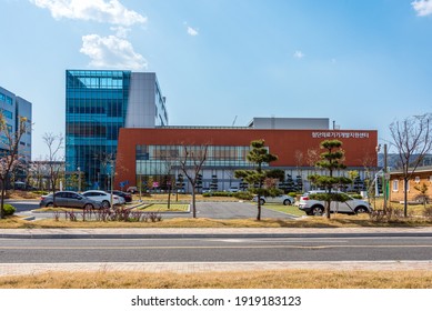 Cheongju, Chungcheongbuk-do, South Korea - April 15, 2017: View Of Osong Advanced Medical Device Development Support Center Building