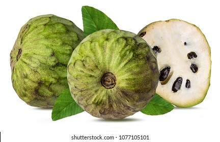 Cherimoya Fruit Isolated On White