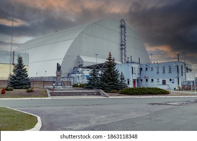 Chernobyl Nuclear Power Plant, Arch, New Safe Confinement, Power Plant From The Air, Reactor 4, Sarcophagus, Object Shelter