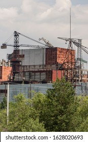 
Chernobyl Reactor 4 With Old Sarcophagus