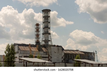 
Chernobyl Reactor 4 With Old Sarcophagus