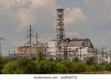 
Chernobyl Reactor 4 With Old Sarcophagus