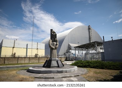 CHERNOBYL, UKRAINE - AUGUST 03, 2021: Chernobyl Nuclear Power Plant in Chernobyl Exclusion Zone. On 26 April 1986, the Chernobyl disaster occurred at reactor No. 4