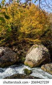 Chernorechensky Canyon In The Crimea. Autumn