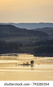 Cherokee Lake With Mountains In The Background.