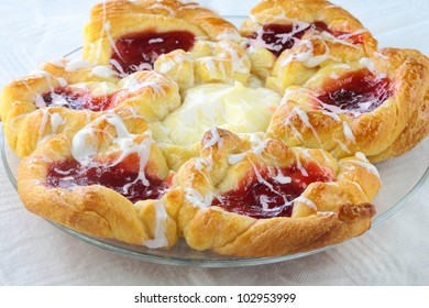 Cherry And Cheese Danish Ring