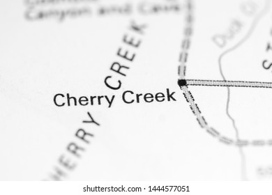 Cherry Creek. Nevada. USA On A Map