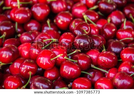 Cherry. Fresh organic berries. Fruit background