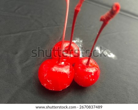 cherry fruit on a black background