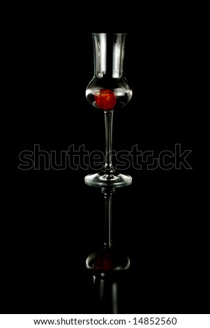 Cherry in glass