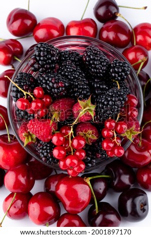 Similar – juicy red currants in a zinc cup