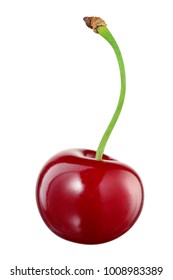 Cherry isolated. Cherry on white background. With clipping path. - Shutterstock ID 1008983389