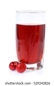 Cherry Juice Isolated On A White Background.